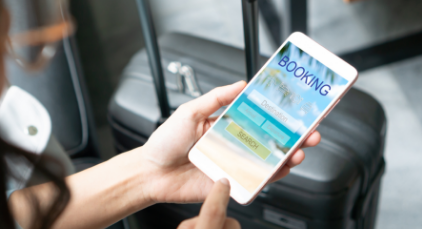 Person holding their phone