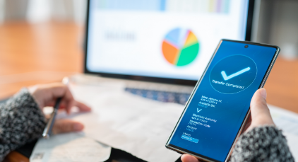 Mobile phone and laptop